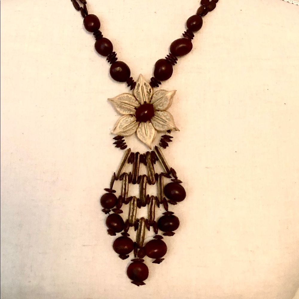 handmade necklace from natural seeds